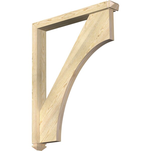 Ekena Millwork Westlake Arts and Crafts Rough Sawn Bracket w/ Offset Brace, Douglas Fir, 4"W x 30"D x 38"H BKT0402X30X38WTL03RDF - main